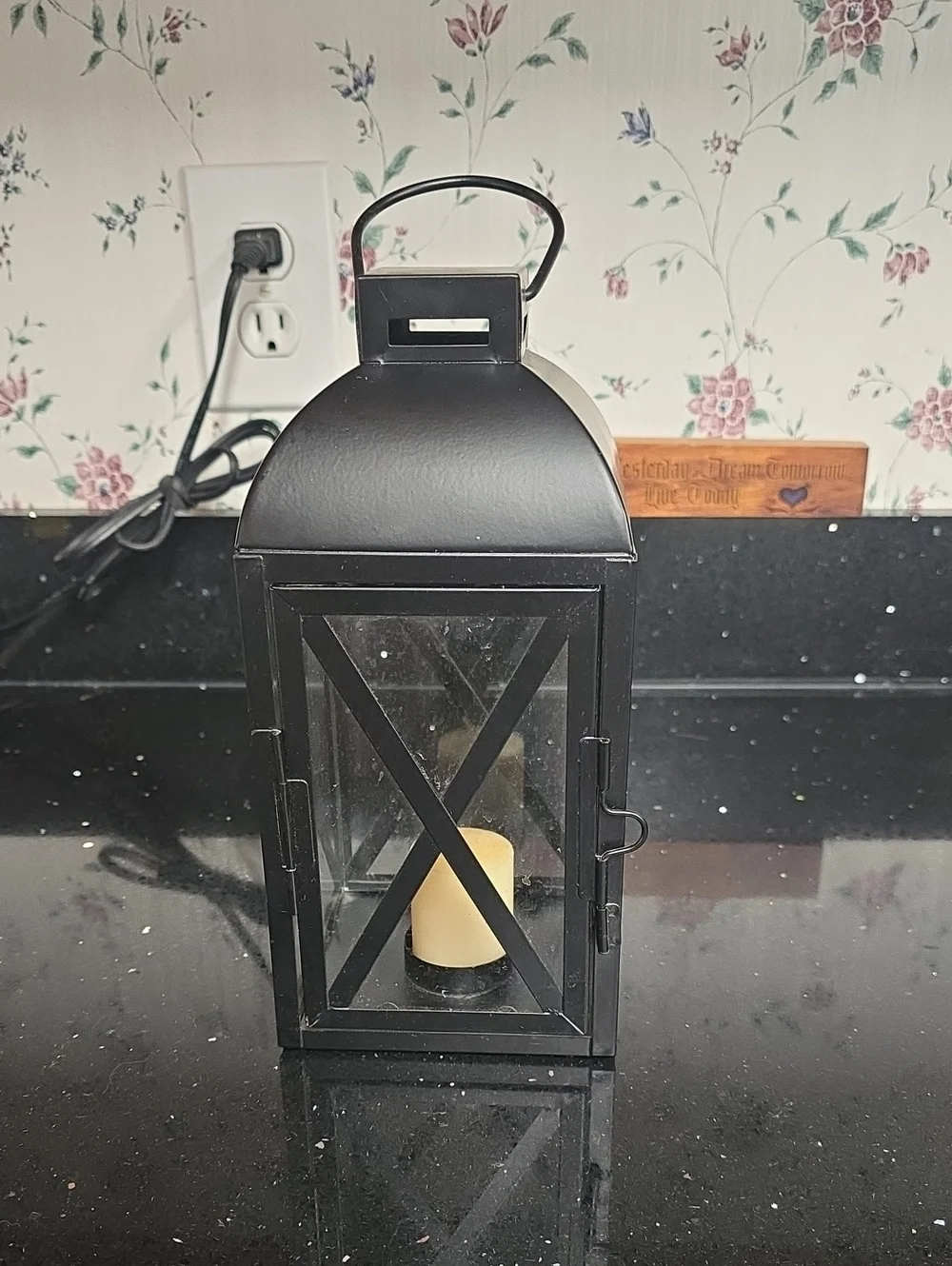 Vintage Black Metal Lantern